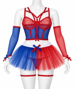 Disfraz Harley Quinn Tutu — vista frontal en maniquí