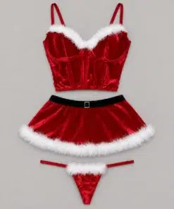 Disfraz Bustier Santa — prendas y accesorios incluidos
