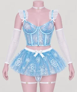 Disfraz Princesa Elsa Sexy Frozen Mod Eliza — vista frontal en maniquí
