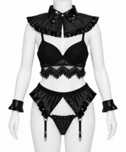 Disfraz Merlina Gótica — vista frontal en maniquí