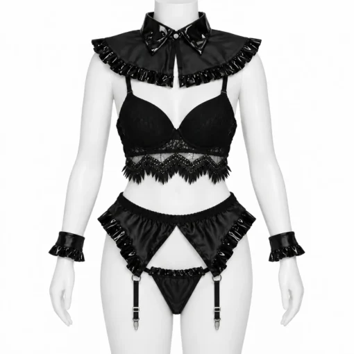 Disfraz Merlina Gótica — vista frontal en maniquí