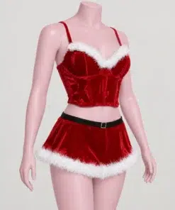 Disfraz Bustier Santa — vista de tres cuartos en maniquí