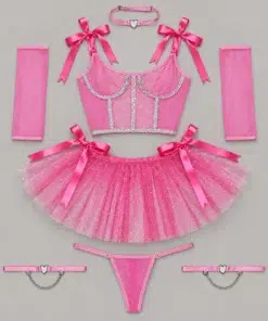 Disfraz Barbie Princesa Rosa — prendas y accesorios incluidos