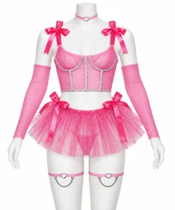 Disfraz Barbie Princesa Rosa — vista frontal en maniquí